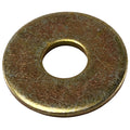 A close-up of the Can-Am Flat Washer 8 mm, featuring a circular metallic design with a central hole, commonly used in OEM Can-Am parts, shown against a white background.