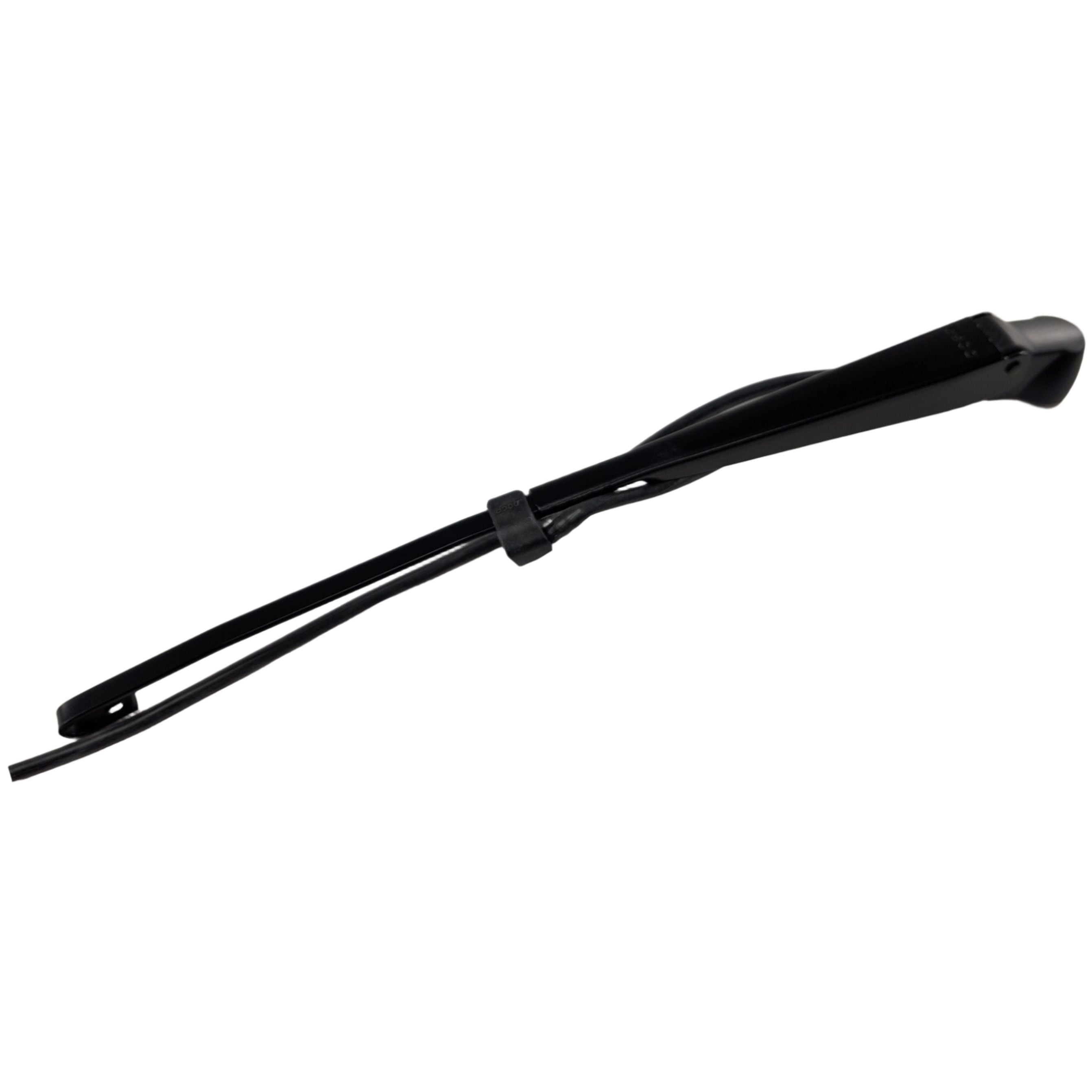 The Wiper Arm by Can-Am features a slim, curved black design and is shown against a white background—compatible with OEM Can-Am parts for reliable replacement or upgrade.