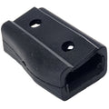The Kickstand Pad by Polaris is a black, rectangular plastic part with two screw holes and an open slot, typically used as an OEM accessory for Indian motorcycles or Polaris vehicles.