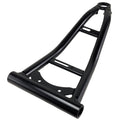 The Front Rh Lower Swing Arm by CF Moto is a black metal part with cylindrical and flat sections, shown on a white background. Perfect for CF-Moto Off Road OEM and UTV replacement.