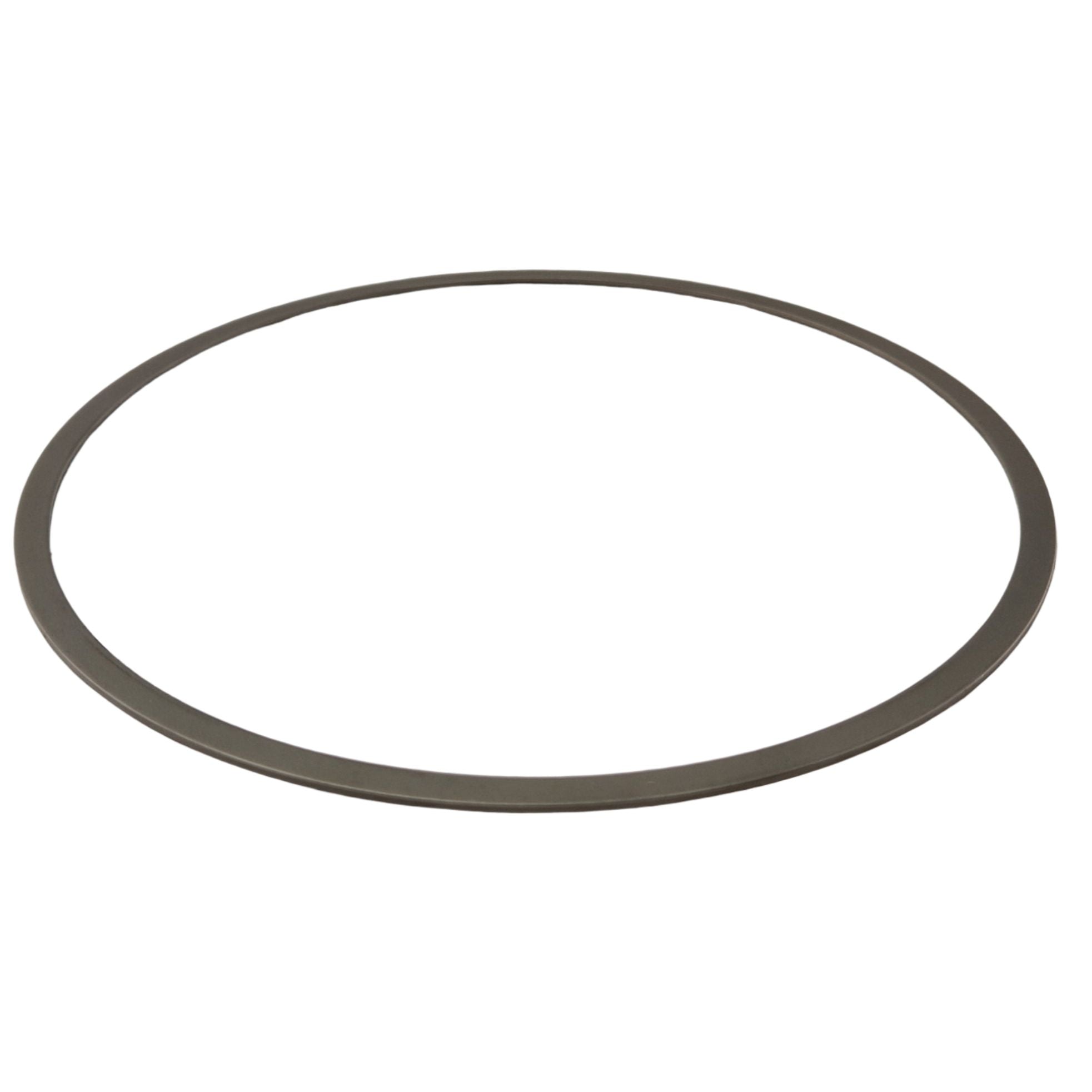 A thin, flat metallic Seat Judder Spring by Polaris lies on a white background. The unadorned, circular ring features a smooth, uniform surface, resembling genuine OEM Polaris or Indian motorcycle components.