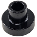 A black, cylindrical plastic Bushing A by CFMOTO with a raised central tube and wide circular base, shown at an angle on a white background—evoking the precision of genuine CFMOTO OEM parts.