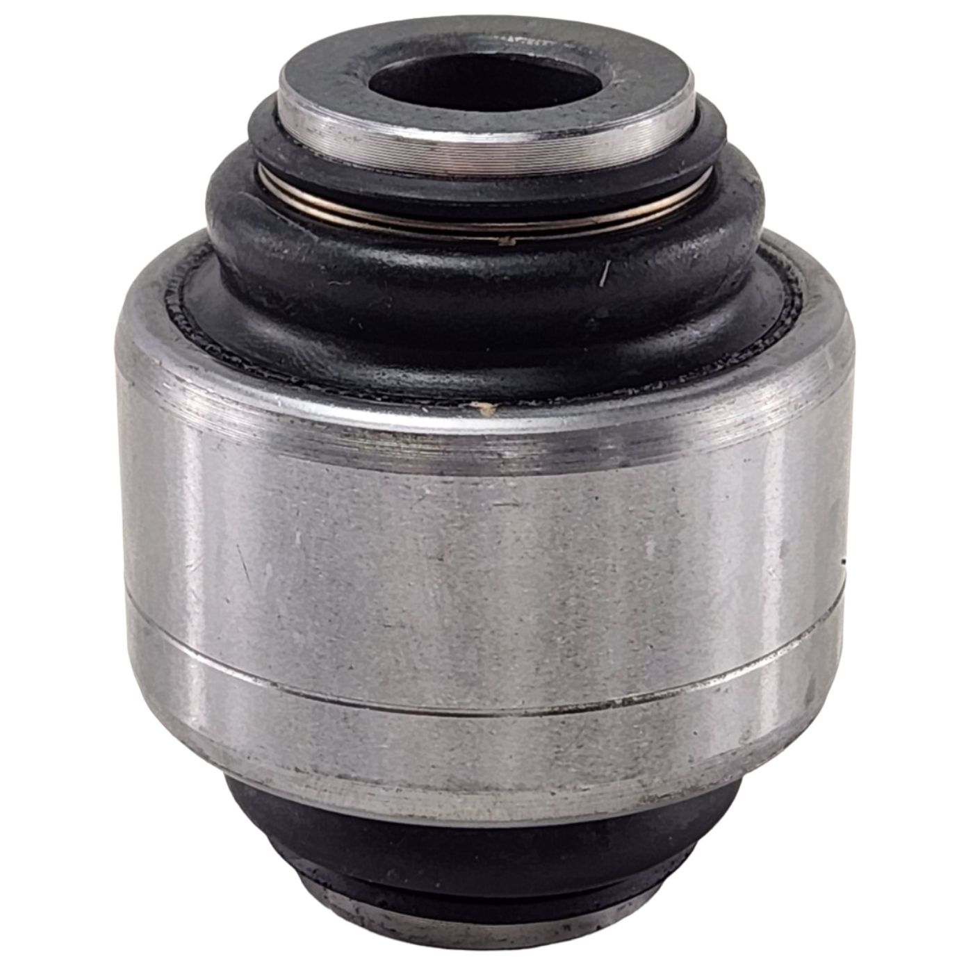 A close-up of a mechanical seal with a metal casing and black rubber parts, like those in Bearing-Spherical, M14,47X55 by Polaris, commonly used to prevent leakage in Polaris UTV components and rotating equipment.