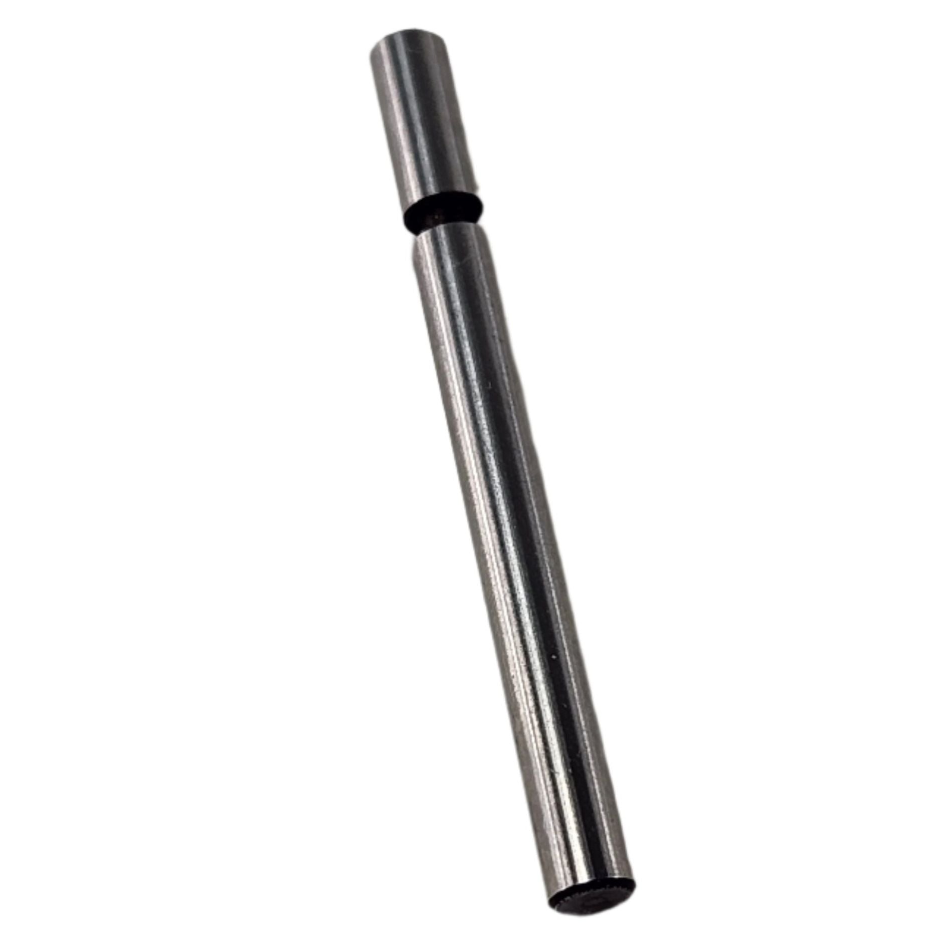 The Shaft, Shuttle by Arctic Cat is a cylindrical metal rod with varying diameters and a groove between sections, featuring a smooth, shiny surface—an authentic Arctic Cat OEM part shown isolated on a white background.