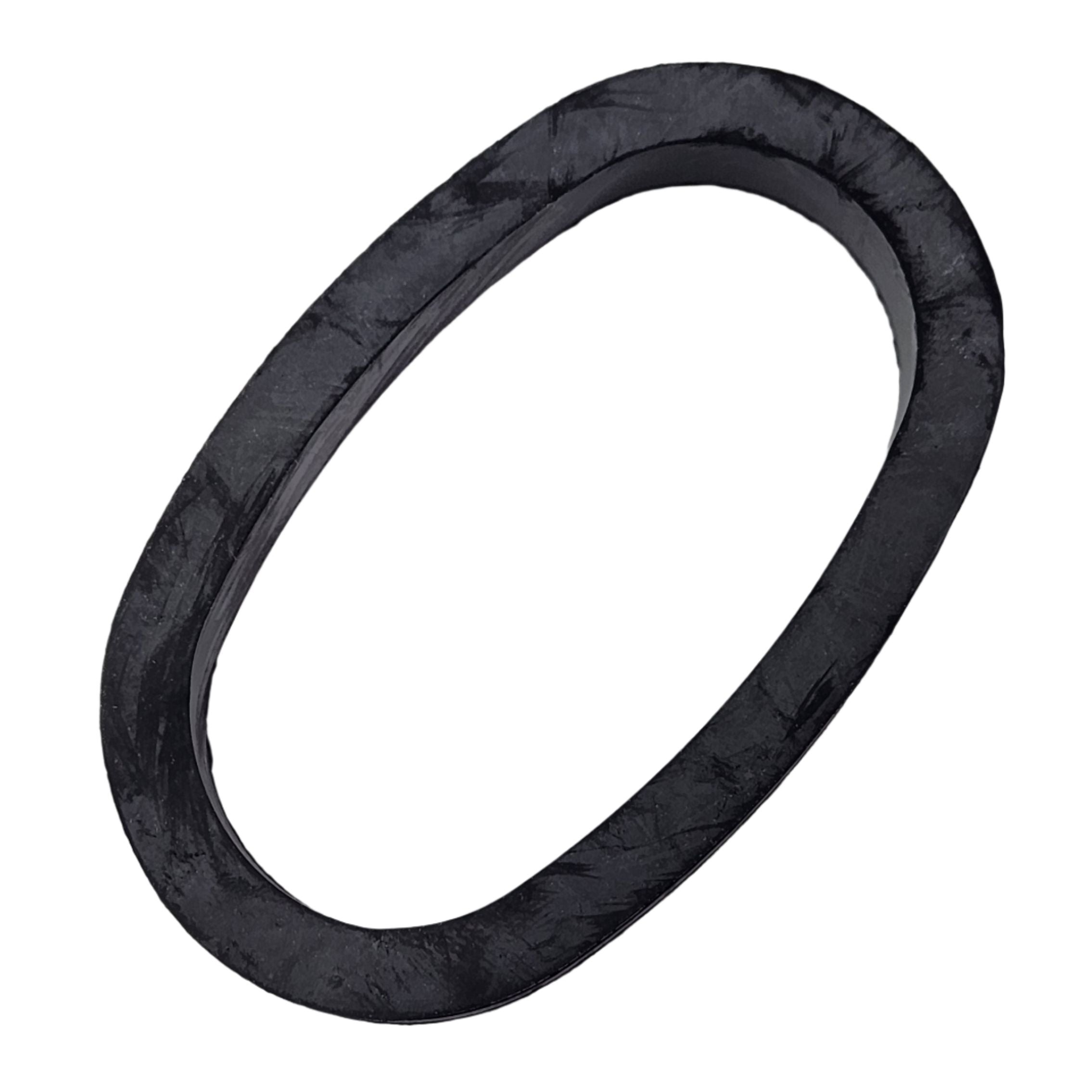 A black, oval rubber Grommet, Air Intake Duct by Arctic Cat—an ideal OEM accessory for ATV off-road use—shown on a white background.