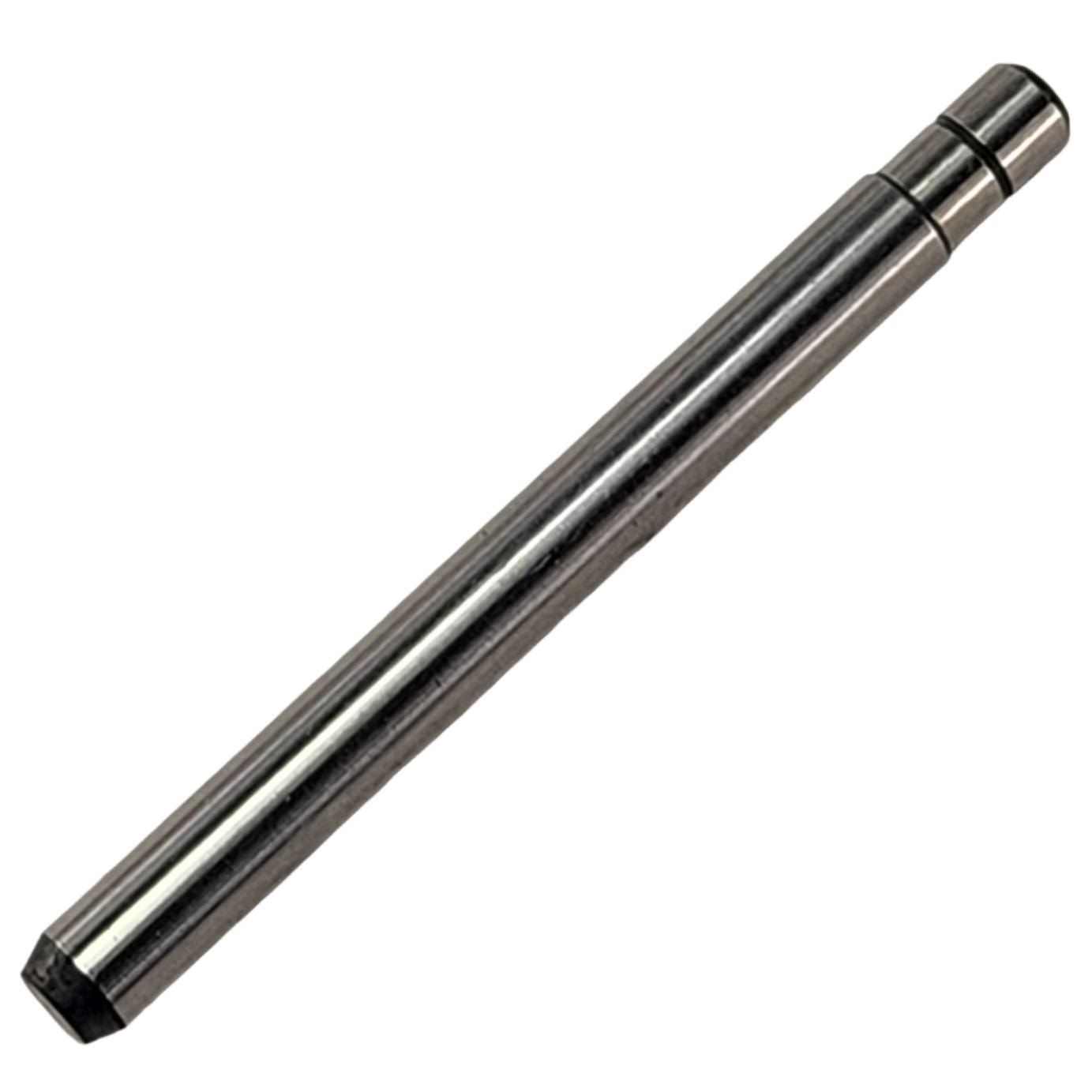 The Arctic Cat Shaft, Selector is a metallic cylindrical rod featuring a pointed end and two grooves near the opposite end, shown on a white background.