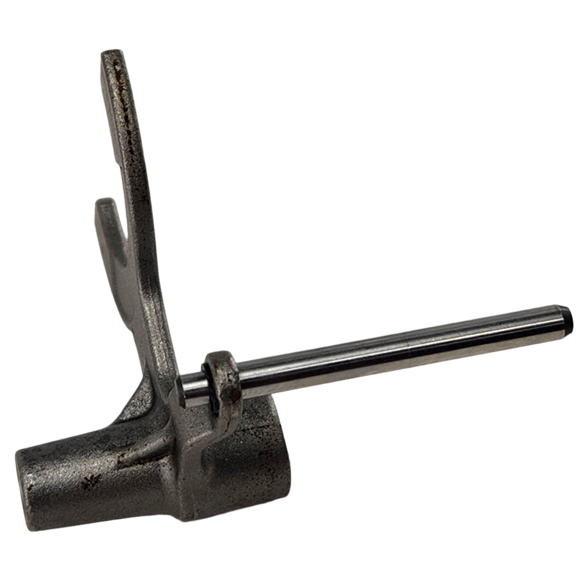 The Fork, Selector By Arctic Cat is a metal mechanical part with a cylindrical shaft set in a bracketed, angled base, used for machinery or UTV side-by-side applications, shown isolated on a white background.