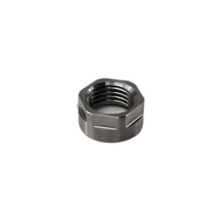 A close-up of the Nut, Special by Polaris with internal threading, displayed on a white background—perfect for OEM Victory Polaris and Victory motorcycle parts.