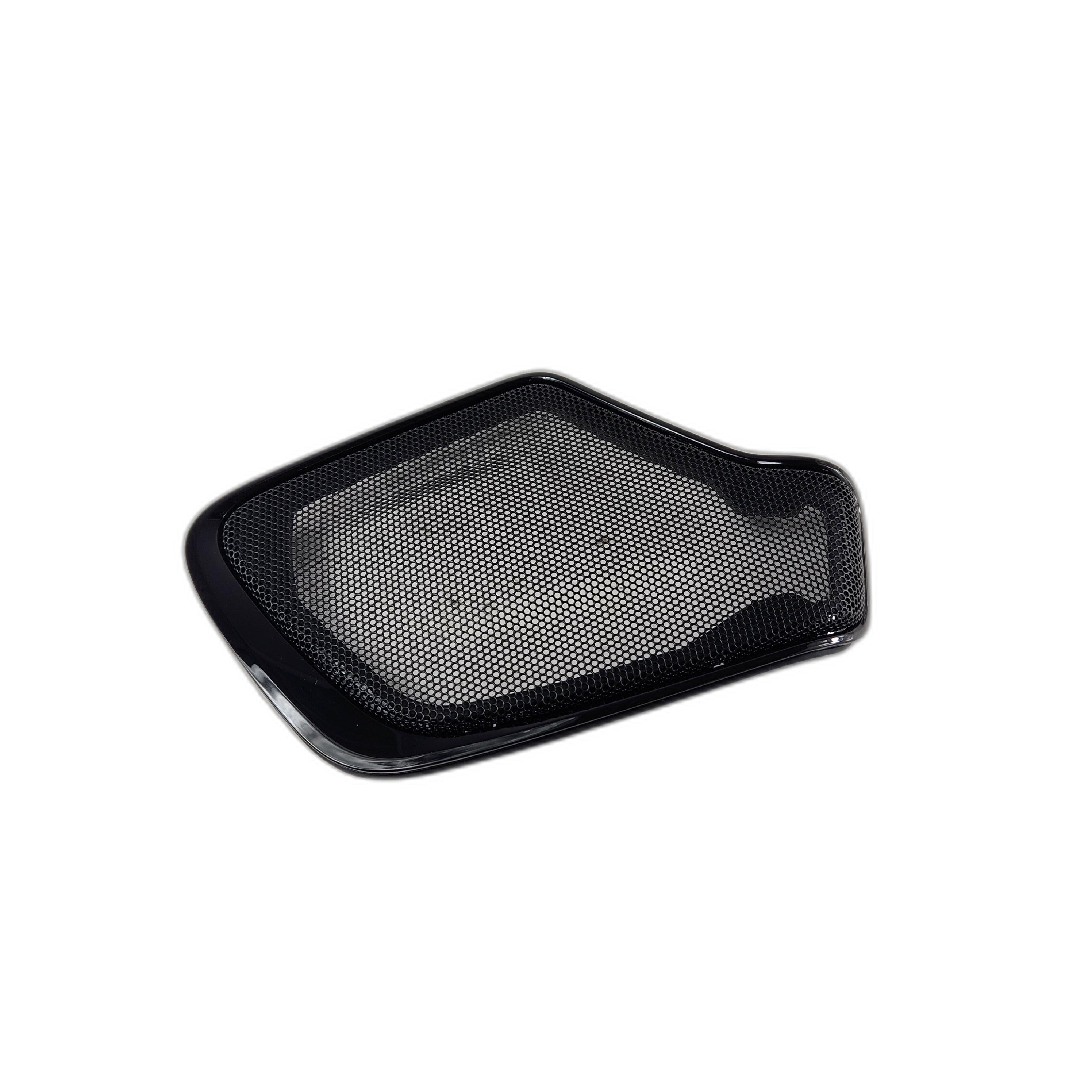A black hexagonal mesh Grill Speaker LH Imb [Includes 6 9] by Polaris, with a glossy frame, inspired by factory-direct components and shown isolated on a white background.