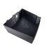 A black rectangular plastic Saddlebag Organizer Tray by Disruptive Misfit Solutions, featuring raised edges and VICTORY with a V logo embossed inside, ideal for Victory Cross Country motorcycle storage, on a light surface.