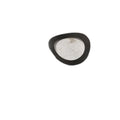 A black, asymmetrical spring washer with a silver, slightly scratched inner surface by Polaris, shown on a white background—ideal for those needing genuine Polaris OEM parts or a replacement for their Polaris UTV.