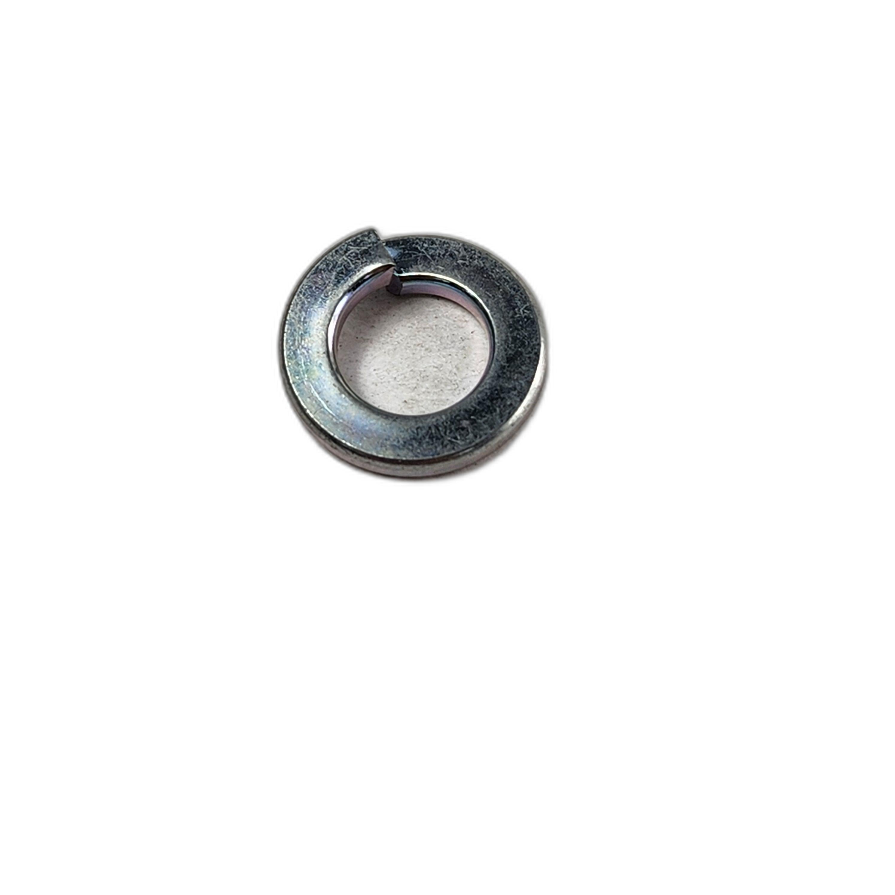 A Lock Washer by Polaris with a cut and slightly twisted metallic design is shown on a white background.