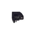 Kit, Switch [Incl. Screw And Washer] by Polaris—black rectangular component with multiple holes and a small protrusion, perfect as an OEM switch replacement for Victory Polaris or other Victory motorcycles. Shown on a white background.