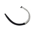 The High Pressure Fuel Line by CF Moto for UTV features black mesh on one half and silver mesh on the other, shown on a white background. OEM part 7030-120010-10001 guarantees quality and compatibility.