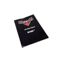 A black Manual, Owners, 17, 1200 Octane/USA by Polaris booklet with a red and silver Victory Motorcycles logo on the cover—your perfect OEM guide for Victory Polaris and motorcycle parts. Photographed on a white background.