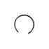 A black, circular metal Ring, Retaining by Polaris with an open gap, isolated on a white background; perfect for OEM Victory Polaris and Victory motorcycle parts.