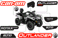 BODY - FEATURE DECALS - 2018 CAN AM OUTLANDER MAX 4X4 570 EFI - CALI - VIPER RED