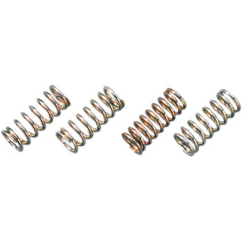 Four Clutch Springs by Barnett are arranged in a row on a white background. Each durable, shiny metal spring is made in the USA, ensuring reliable performance for your projects.