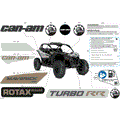 BODY - DECALS - 2024 CAN AM MAVERICK TURBO RR DS 64 INCH - CATALYST GRAY - 64" WIDTH