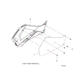 BODY: RIGHT HAND SIDE PANEL HEAT SHIELD AND HARDWARE 1 UP - 2018 POLARIS SPORTSMAN 570 EFI