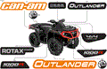 BODY - FEATURE DECALS - 2018 CAN AM OUTLANDER 4X4 DPS 1000R - CALI - ORANGE CRUSH