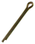 Silver metal cotter pin with rounded eyelet and split prongs.