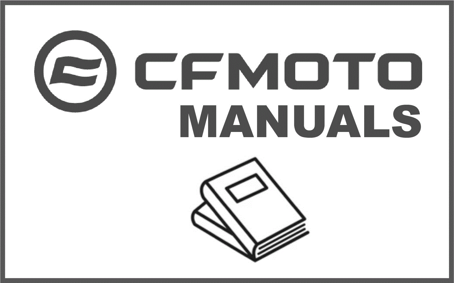 CFMOTO logo with CFMOTO MANUALS beside book icon, indicating the Zforce 800Ex/Trl Service Manual 2014-17 by CF Moto, available at Witchdoctors.com.