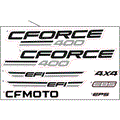 DECAL KIT (PEARL WHITE/LAVA ORANGE) - 2022 CFMOTO CFORCE 400 EPS