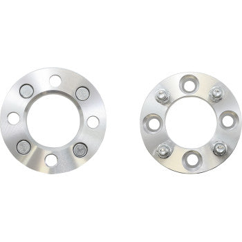 A pair of High Lifter Spacer Wheel 1 4/110 billet aluminum spacers with installed bolts are shown side by side on a white background—ideal for mounting aftermarket tires.