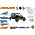 BODY - DECALS - 2025 CAN AM MAVERICK MAX TURBO RR RS 72 INCH - SCANDI BLUE - 72" WIDTH