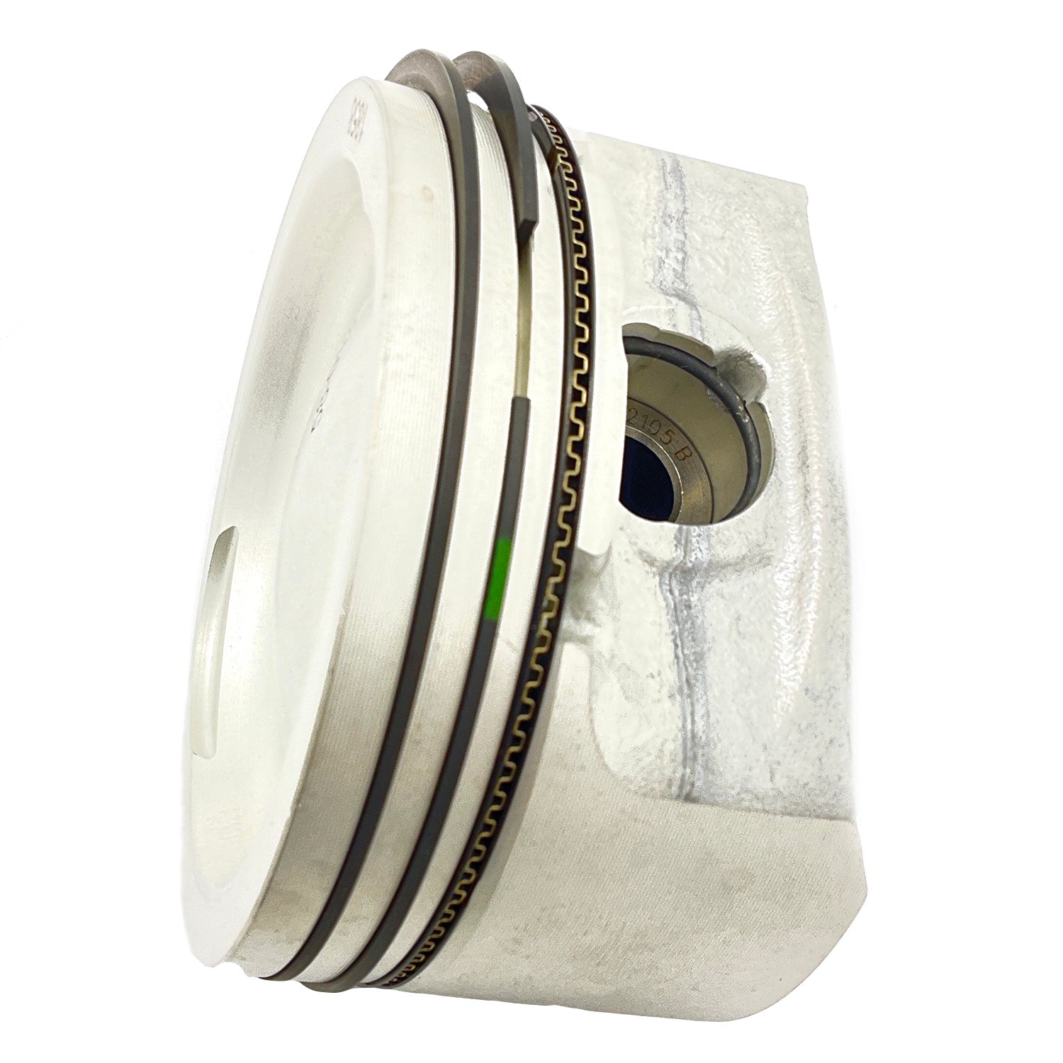 Silver metallic piston kit with multiple piston rings designed for Polaris 800 EFI engines.
