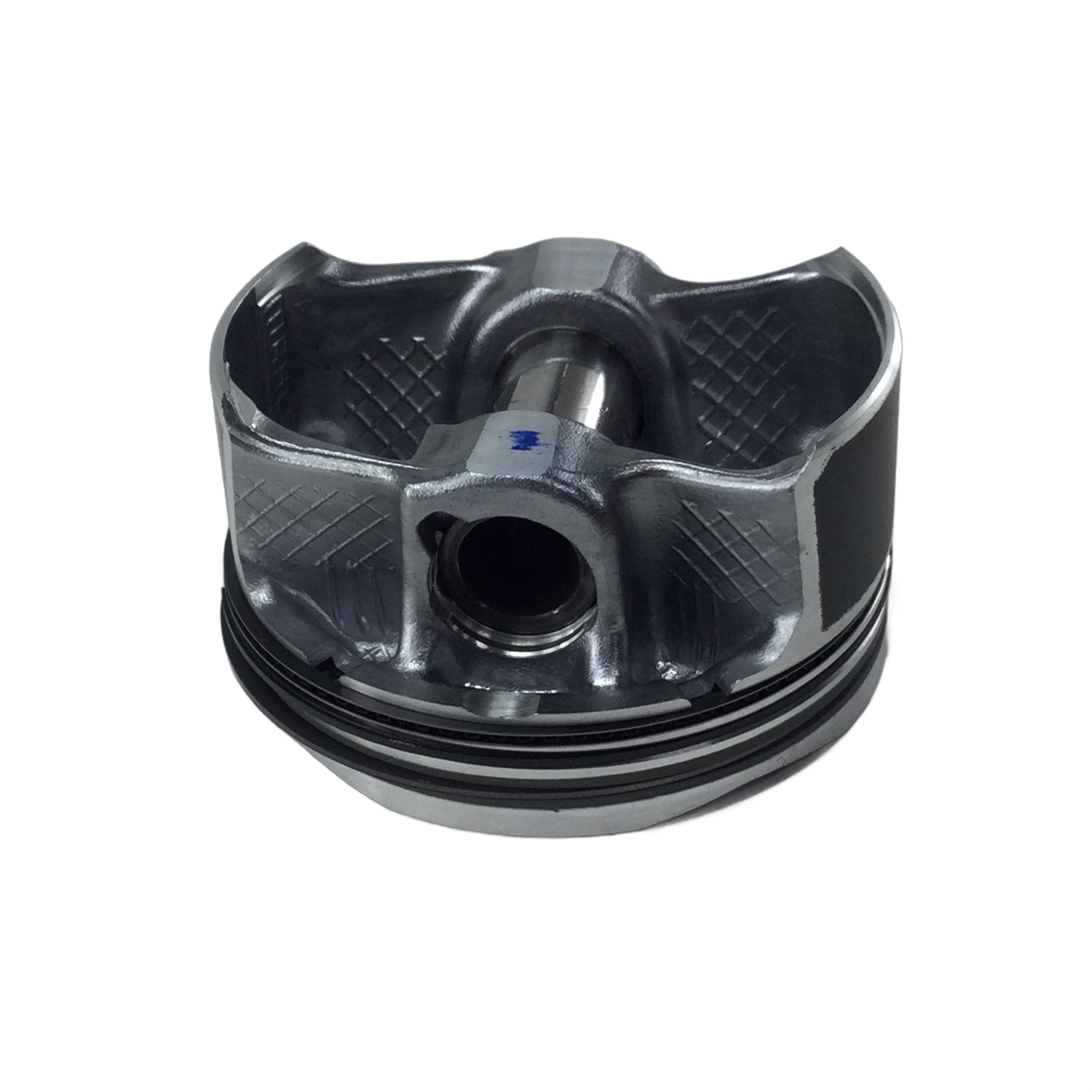 A close-up of the Piston Assembly, 78 mm by Polaris for UTV OEM highlights its machined surface, pin hole, and piston ring grooves. The unused piston is pristine and set against a white background.