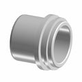 Silver cylindrical metal rear caliper piston with dual grooves and smooth finish.