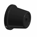 Black rubber front brake master cylinder dust boot with flared base and central hole.