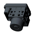 Black ABS module with multiple circular ports and a rectangular connector housing on top.