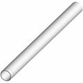 Smooth metallic silver cylindrical fork tube with consistent diameter and rounded ends.