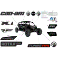 BODY - DECALS - 2025 CAN AM MAVERICK MAX TURBO RR X RS SAS 72 INCH - TIMELESS BLACK METALLIC - 72" WIDTH