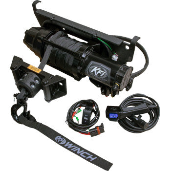 5000 lb Winch Polaris Ranger Plug N Play with Synthetic Rope by Kfi Products