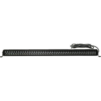 40-inch black LED light bar with multiple small LED bulbs and attached wiring.