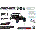 BODY - DECALS - 2025 CAN AM MAVERICK MAX TURBO RR X RS 72 INCH - TIMELESS BLACK METALLIC - 72" WIDTH