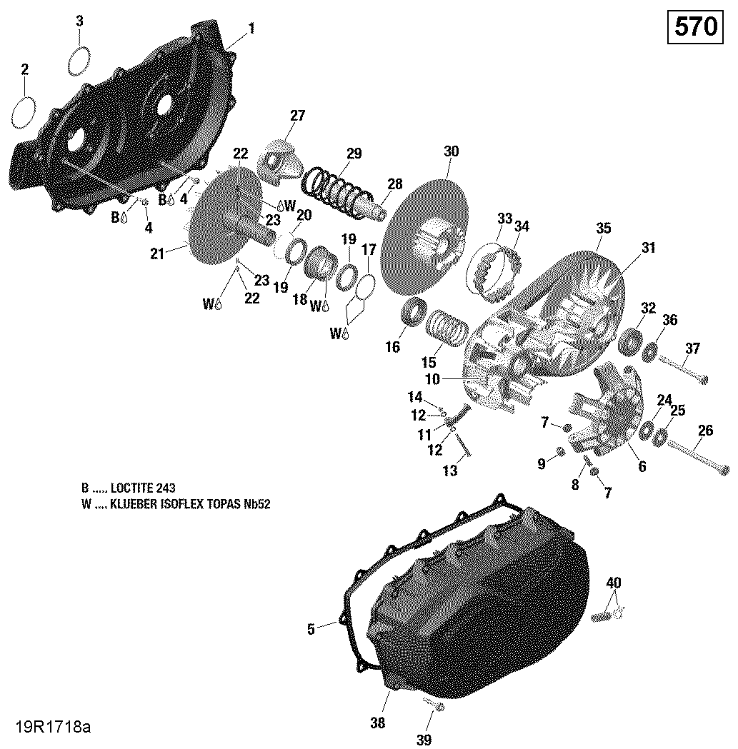 An Image of a Genuine Can-Am Parts Schematic Diagram showing the schematic - ROTAX - CVT