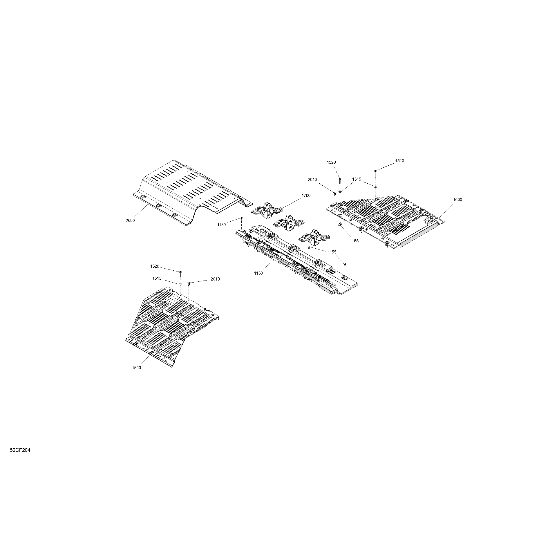 An Image of a Genuine Can-Am Parts Schematic Diagram showing the schematic - CAB INTERIOR - FLOOR