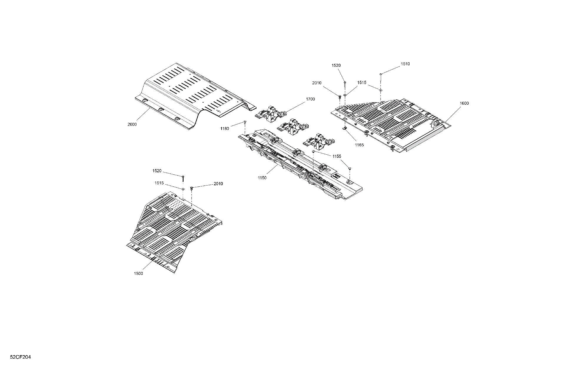 An Image of a Genuine Can-Am Parts Schematic Diagram showing the schematic - CAB INTERIOR - FLOOR
