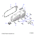 DRIVE TRAIN: CLUTCH COVER AND DUCTING - 2023 POLARIS OUTLAW 70 LE