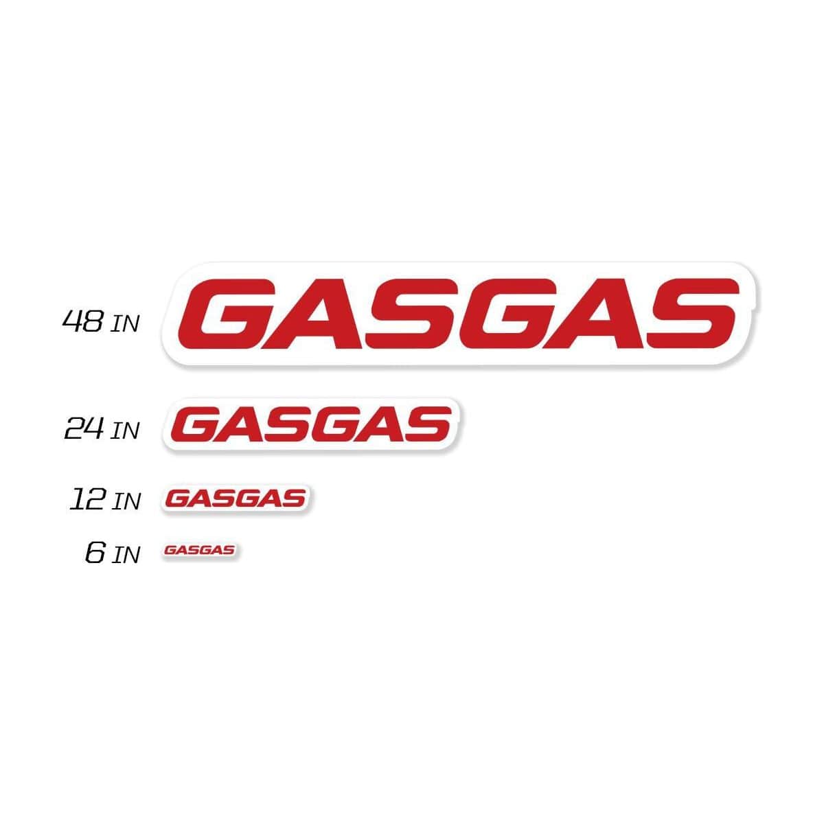 24" Gasgas Decal 8 Mil By D'Cor 40-65-124 Brand Decal 862-4065124 Western Powersports