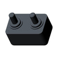Black rectangular 10 amp Polaris circuit breaker with two round push-button switches.