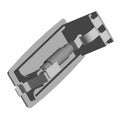 Compact gray plastic trunk running light housing with integrated bulb socket and wiring connector.