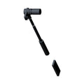 Black crank position sensor with cylindrical and rectangular components connected by a slim rod.