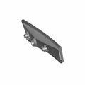 Black trapezoidal motorcycle trunk running light with mounting studs and reflective lens.
