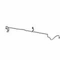 Black metal cargo box harness with multiple attachment points and curved ends.